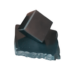 Load image into Gallery viewer, Shungite Cube on edge with Shungite stand - EMF Mitigation

